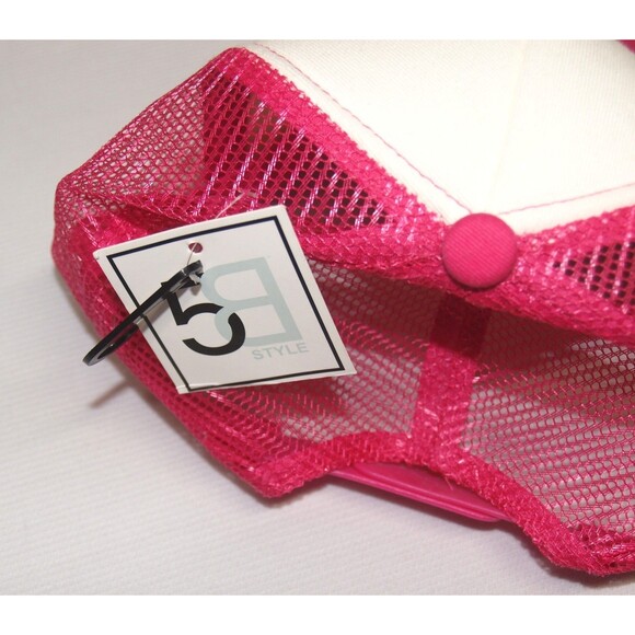 Groovy Love Angel Retro Hat Pink Mesh Trucker Style Vintage Style Hat NWT Beach - Picture 3 of 7